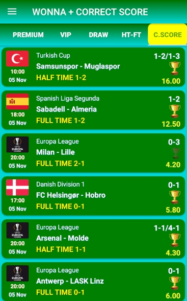 Best Daily Football Betting Tips 2025 - Wonna App Screenshot